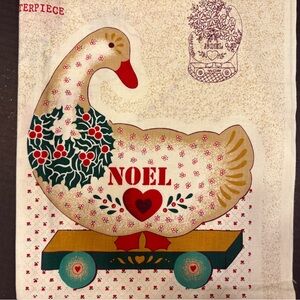 Vintage Country Classics Christmas Goose centerpiece cut & sew fabric NEW